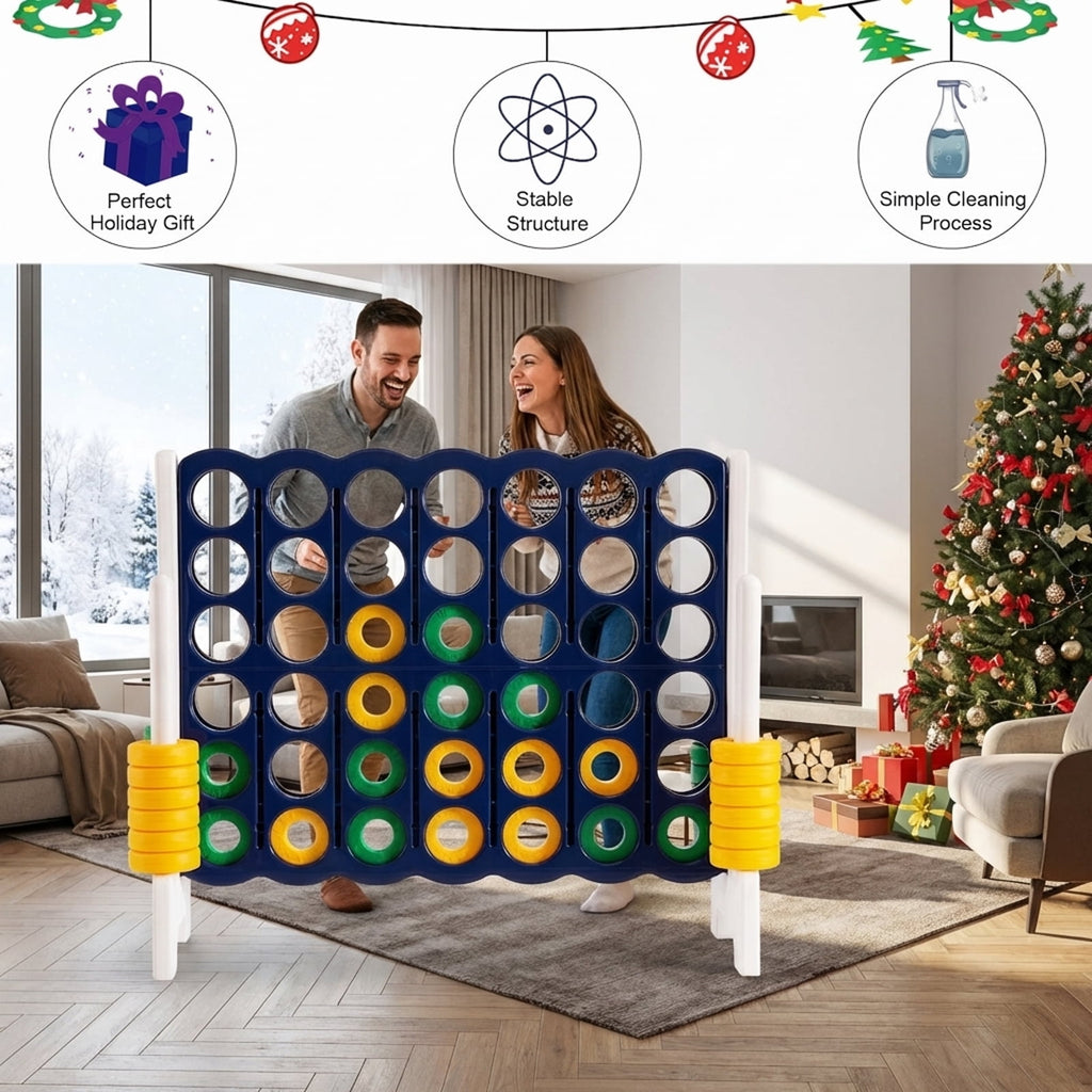 Redsmile 4-to-Score 4 in A Row Giant Game Set for Kids Adults Family Fun Multicolor - Outdoor Backyard Lawn Party Game for Kids Adults