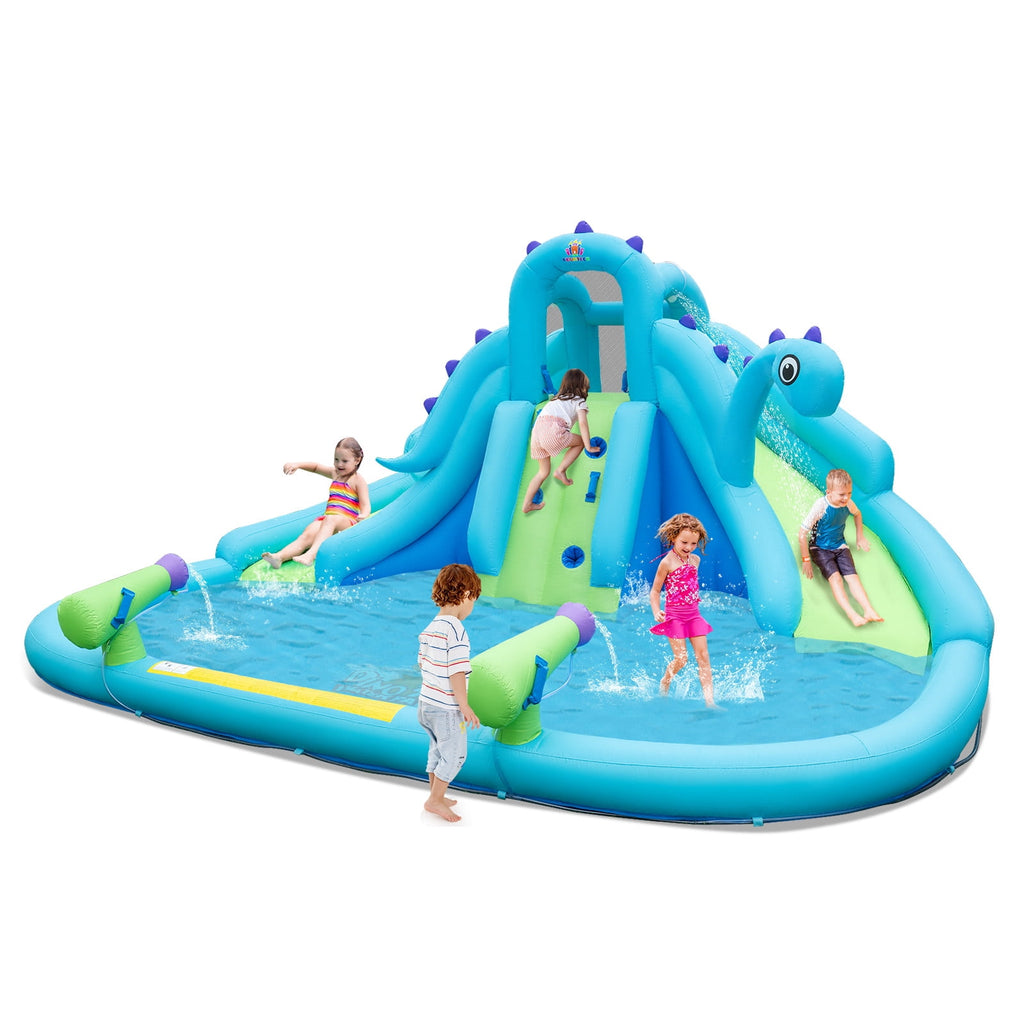 Redsmile Inflatable Water Slide with Dual Slides and Large Splash Pool (Without Blower) - Multicolor