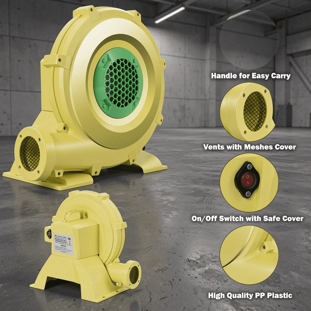 Redsmile 950 W 1.25 HP Air Blower Pump Fan for Inflatable Bounce House - Powerful Inflation Fan for Bounce House Castle Water Slide