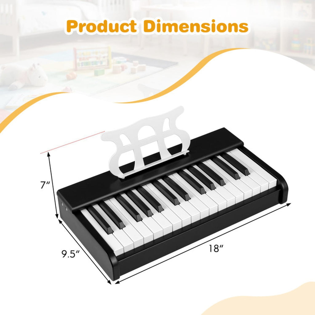 Redsmile 30-Key Kids Piano Keyboard with Music Stand and ASTM-Certified Design for Toddlers and Beginners, Black