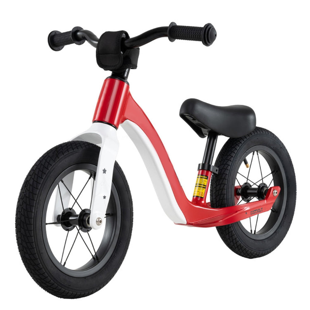 Redsmile 12 Inch Balance Bike for Toddlers, No Pedal Bike with Adjustable Seat and Handlebar, Lightweight Alloy Training Bike, Red