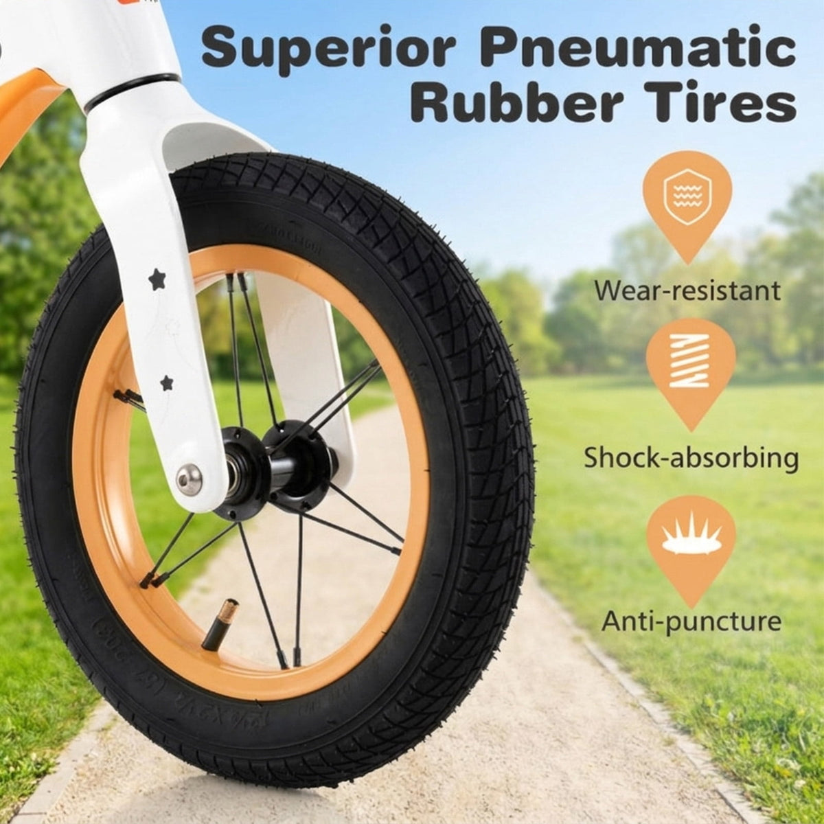 Redsmile 12 Inch Balance Bike for Toddlers, No Pedal Bike with Adjustable Seat and Handlebar, Lightweight Alloy Training Bike, White