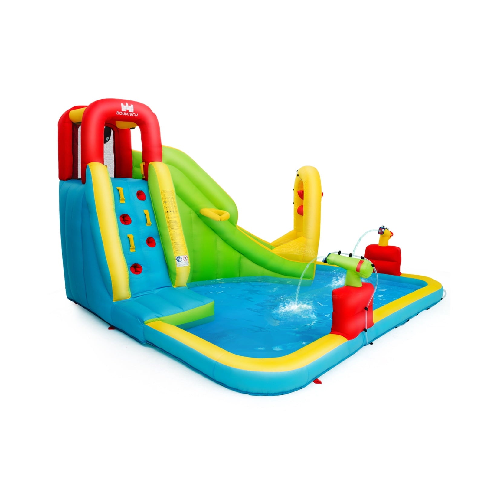 Redsmile Inflatable Splash Jump Slide Water Bounce without Blower - Multicolor - Kids Birthday Party