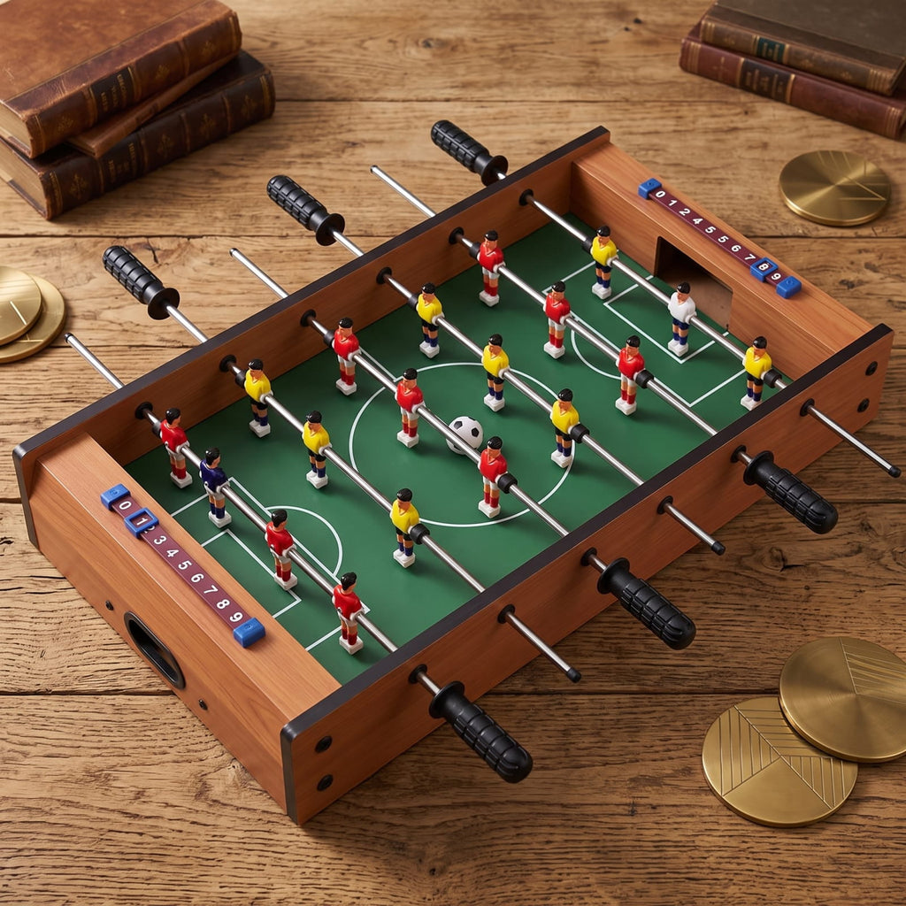 Redsmile 2-in-1 Indoor/Outdoor Air Hockey Foosball Game Table Fun Interactive Game Set for Kids Adults Family Game Room Party Indoor Play