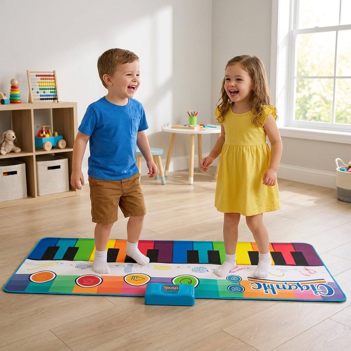 Redsmile Kids Floor Piano Play Mat with 8 Instrument Sounds and 24 Piano Keys for Tummy Time and Crawling, Multicolor