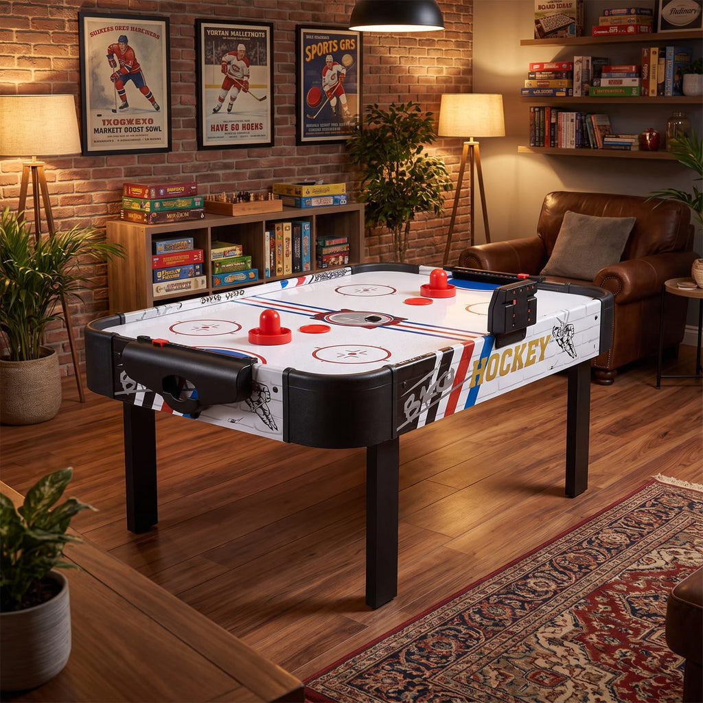 Redsmile 42 Inch Air Powered Hockey Table Top Scoring 2 Pushers for Game Room Family Fun Indoor Play