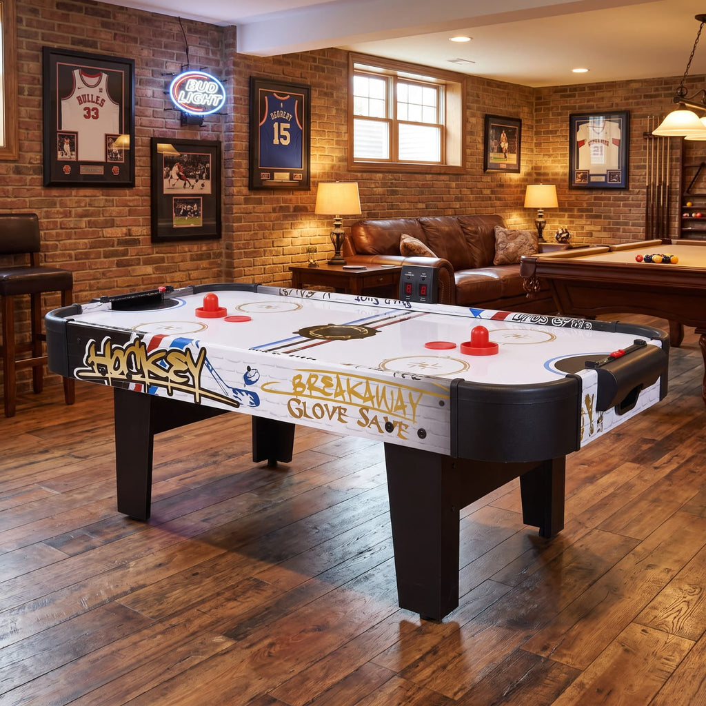 Redsmile 42 Inch Air Powered Hockey Table Top Scoring 2 Pushers for Game Room Family Fun Indoor Play