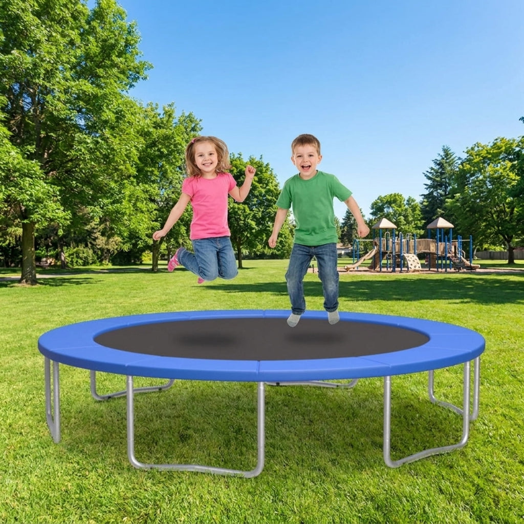 Redsmile 12 Feet Trampoline Pad Replacement Safety Pad with Fixing Straps, Blue