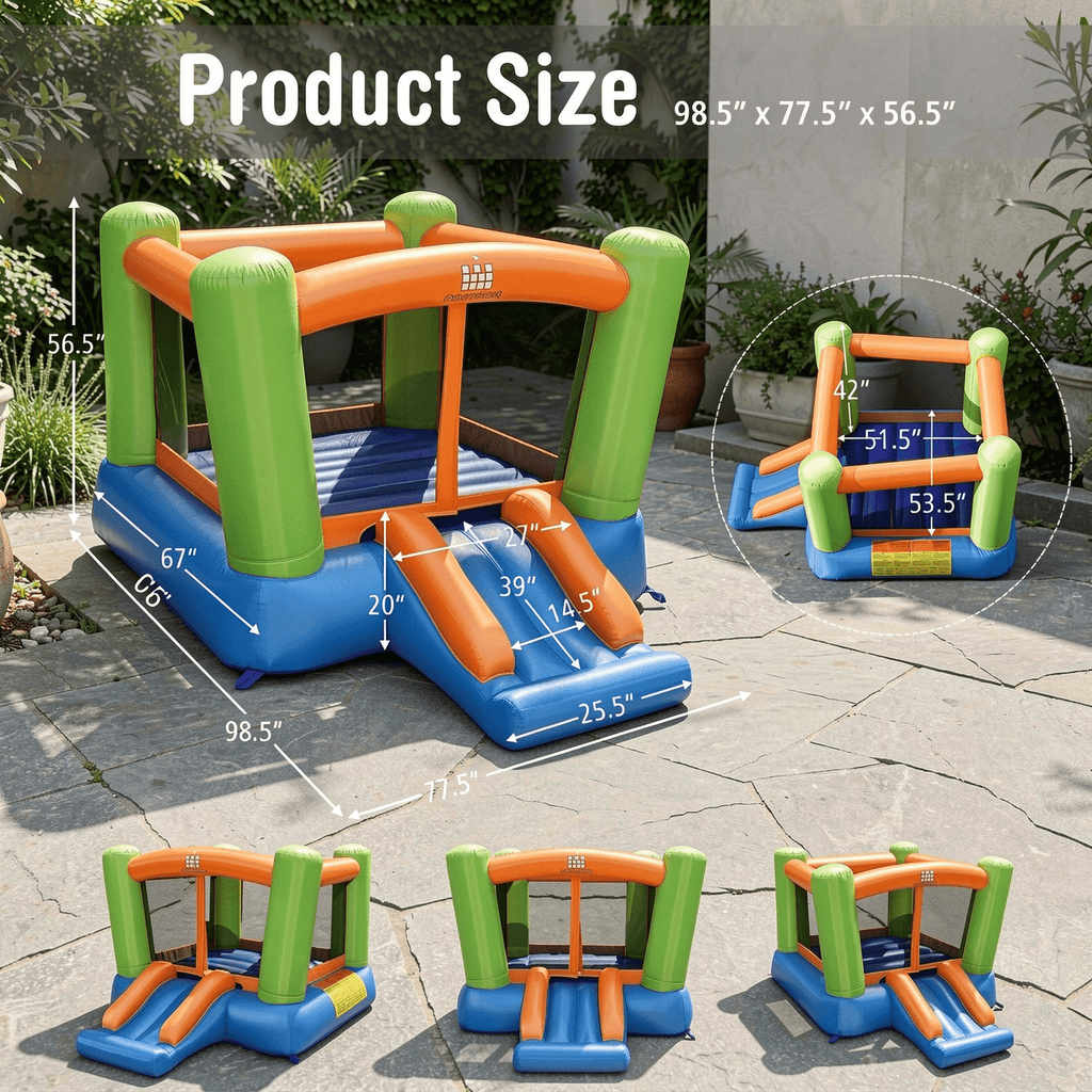 Redsmile Kids Inflatable Bounce House without Blower for Indoor and Outdoor - Multicolor - Kids Birthday Party