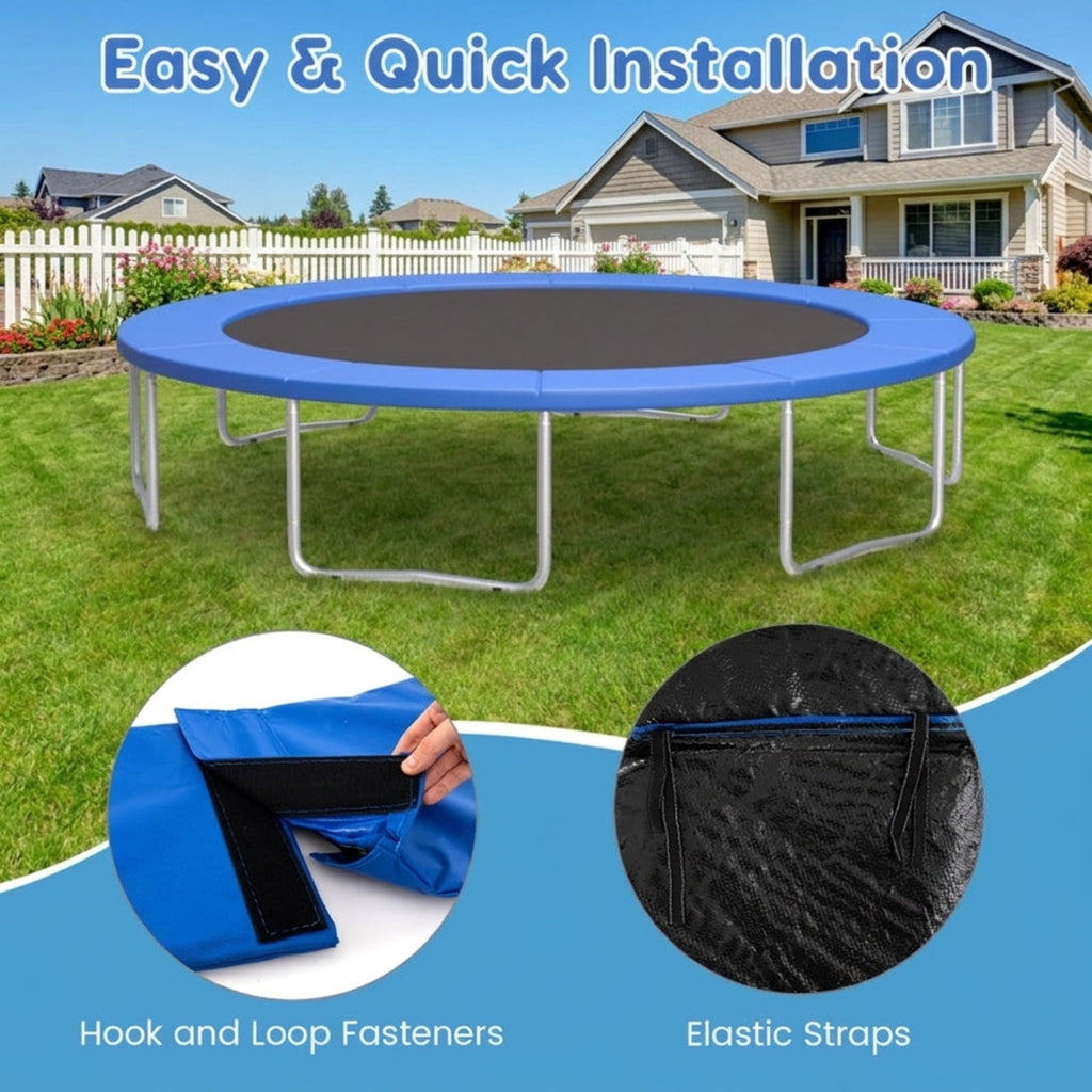 Redsmile 14 Feet Trampoline Pad Replacement Safety Pad with Fixing Straps, Blue