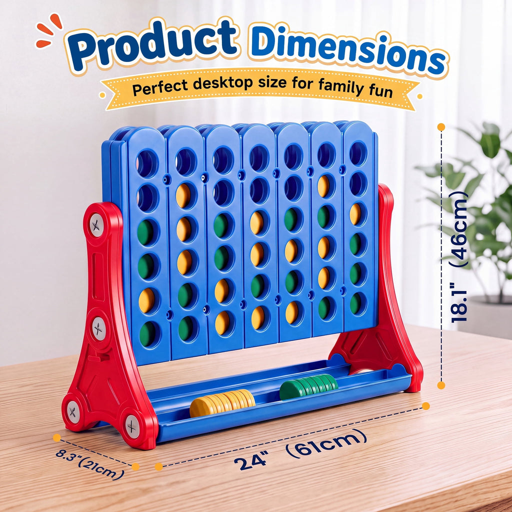 Redsmile 4 in a Row Game, Outdoor Yard Games with 42 Chips and Carry Bag for Kids and Adults,Family Backyard Party Games