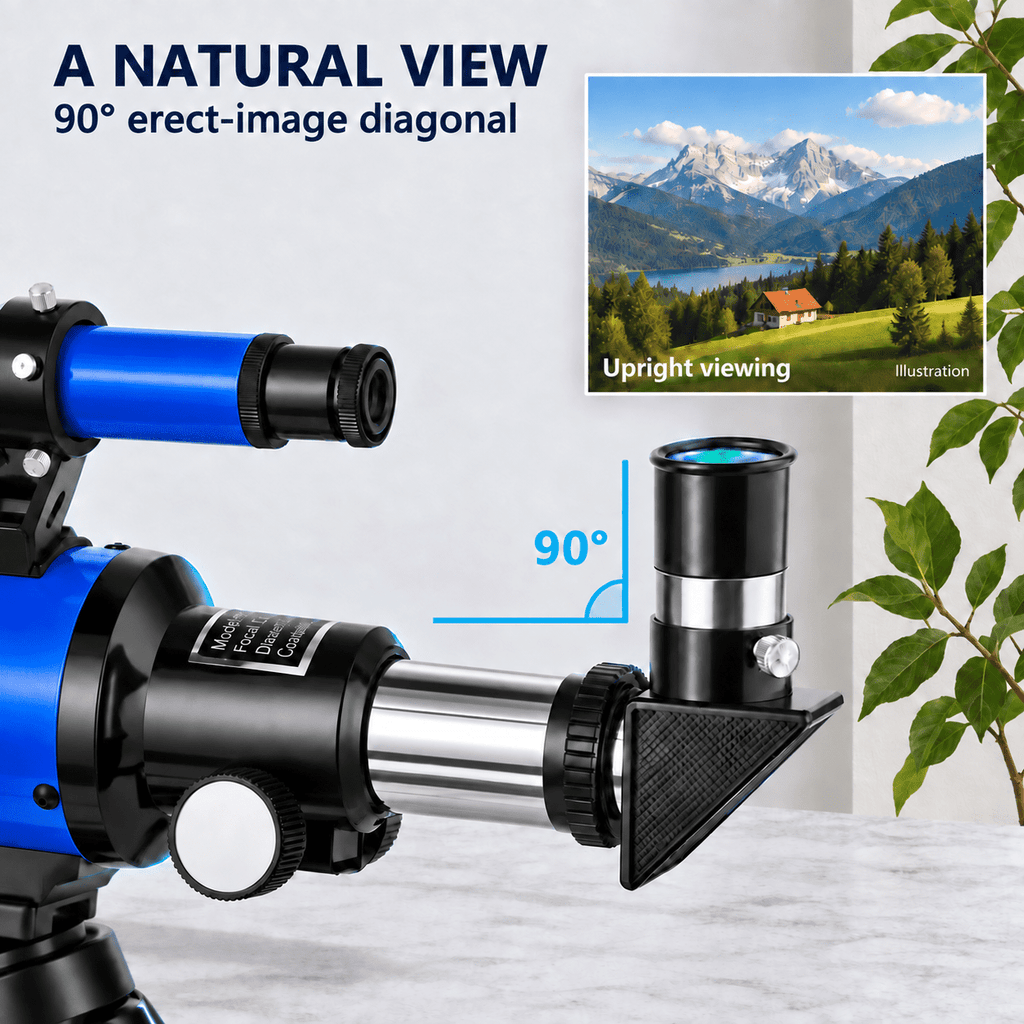 Redsmile Telescope for Kids and Adults, 70mm Aperture 300mm Refractor Telescope for Beginners, High Powered 20x to 150x, 3x Barlow, Phone Adapter, AZ Tripod, Portable Astronomy for Stargazing, Blue