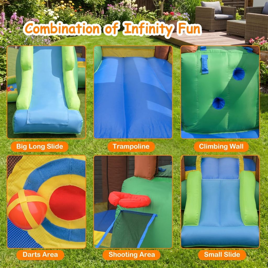 Redsmile Kids Inflatable Jungle Bounce House Castle including Bag without Blower for Toddlers Kids Backyard Summer Water Play