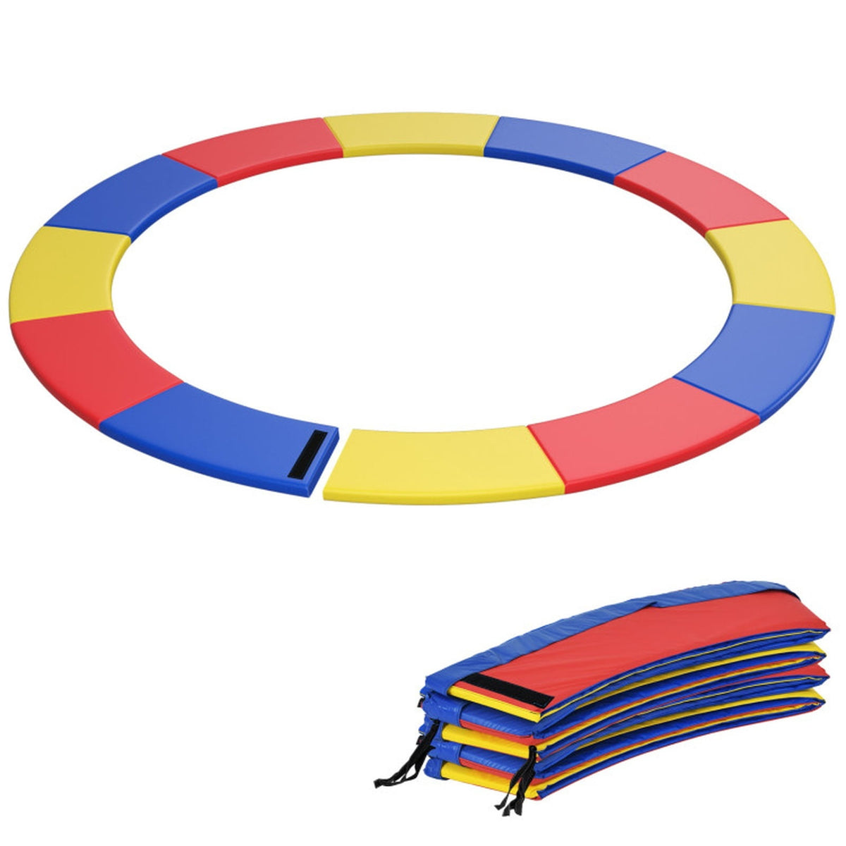Redsmile 14 Feet Trampoline Pad Replacement Safety Pad with Fixing Straps, Multicolor