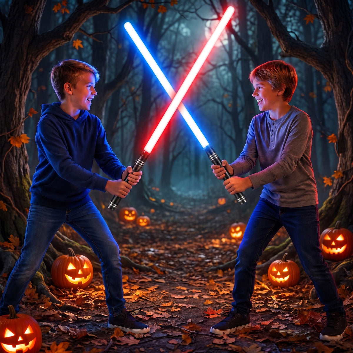 Redsmile 40-Inch Light-Up Toy Sword with Color-Changing Blade and Sound, Black Handle