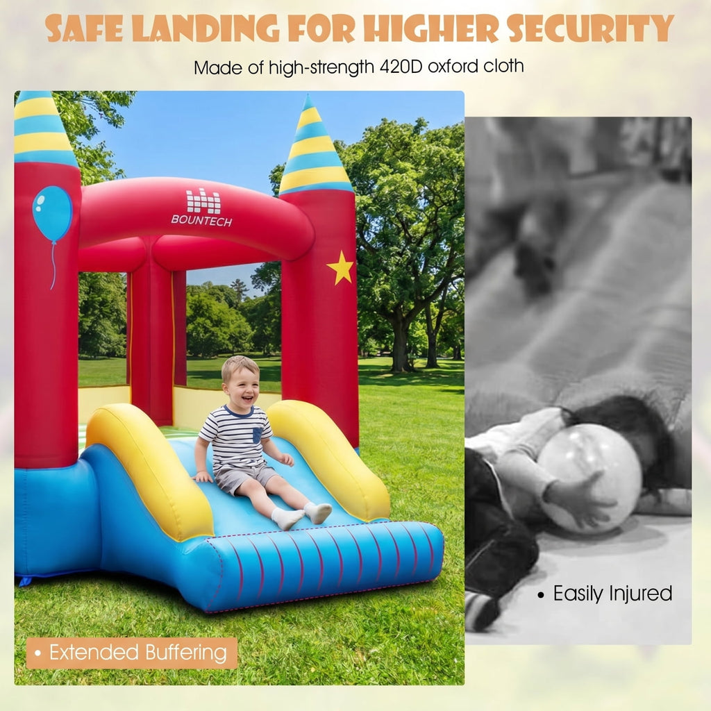 Redsmile Kids Inflatable Bounce Castle Excluded Blower, Multicolor