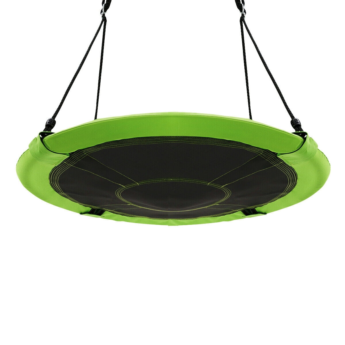 Redsmile 40 Inch Flying Saucer Tree Swing Indoor Outdoor Play Set with Adjustable Ropes 700 lbs Capacity for Kids Adults - Green