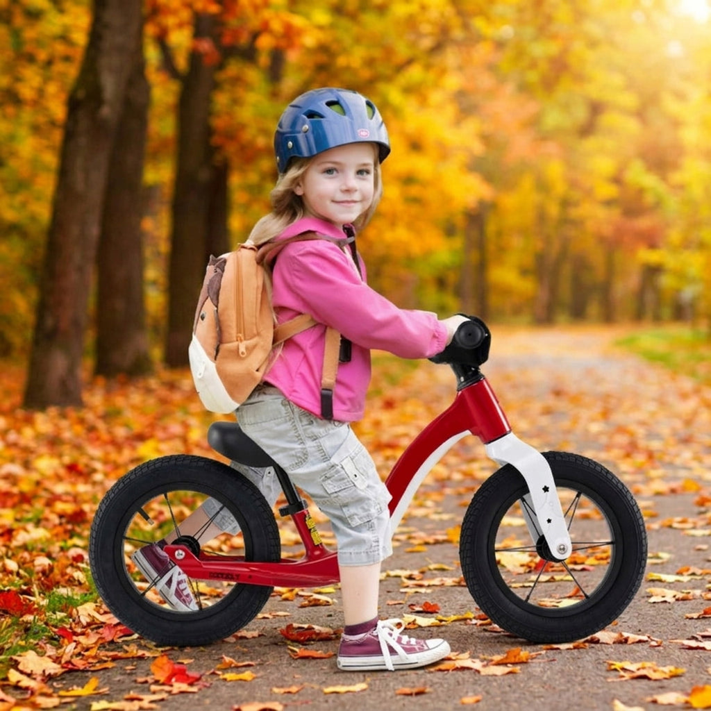 Redsmile 12 Inch Balance Bike for Toddlers, No Pedal Bike with Adjustable Seat and Handlebar, Lightweight Alloy Training Bike, Red