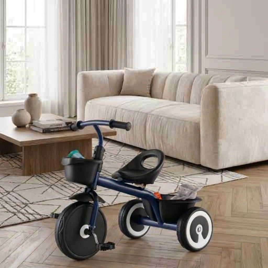 Redsmile Toddler Tricycle for 1.5-5 Year Olds, Kids Trike with Adjustable Seat and Storage Baskets, First Tricycle, Blue