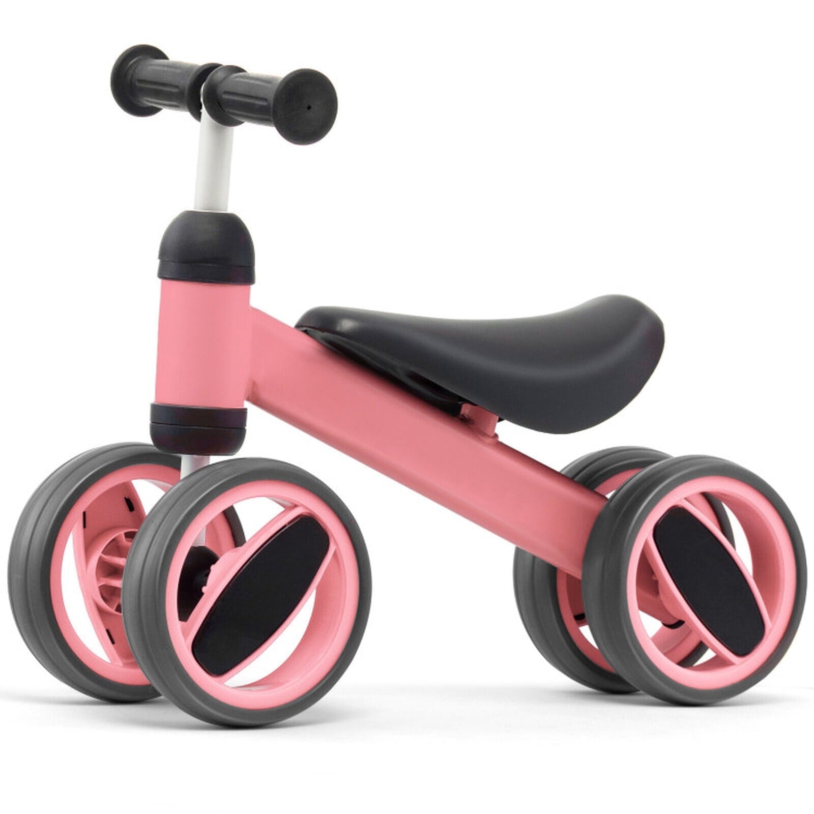 Redsmile Baby Balance Bike for 1-2 Year Olds, 4 Wheel No Pedal Toddler Training Bike, Lightweight First Balance Bike, Pink