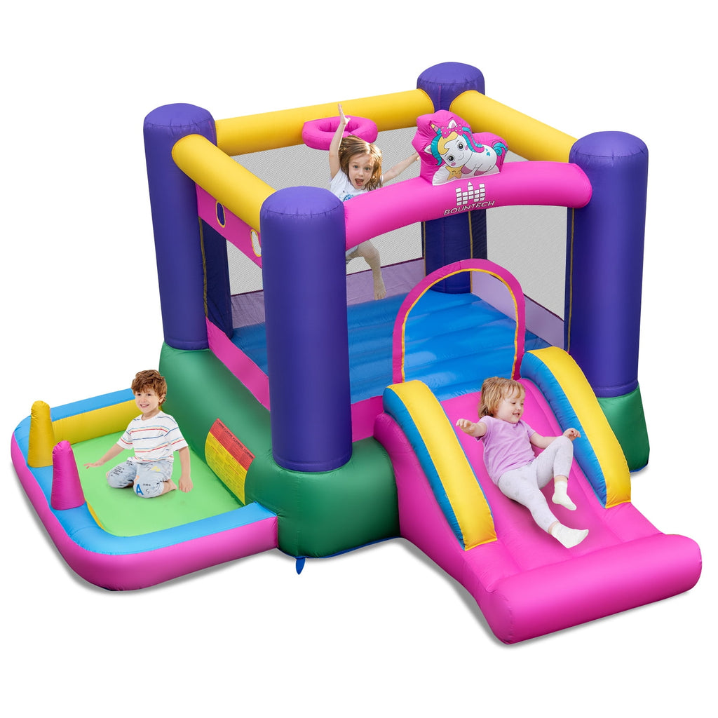 Redsmile 6-in-1 Bouncy Castle Inflatable Bounce House with Slide and Ball Pit with 480W Blower - Multicolor