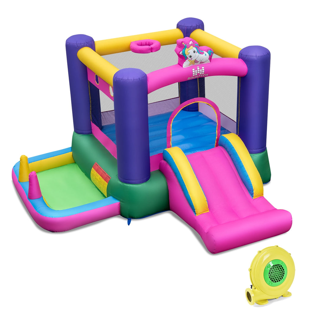 Redsmile 6-in-1 Bouncy Castle Inflatable Bounce House with Slide and Ball Pit with 480W Blower - Multicolor