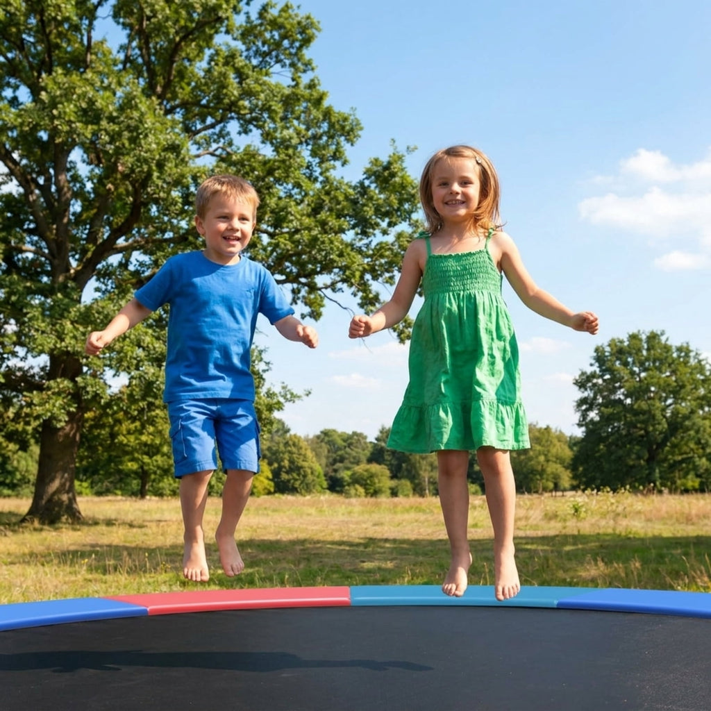 Redsmile 14 Feet Trampoline Pad Replacement Safety Pad with Fixing Straps, Multicolor