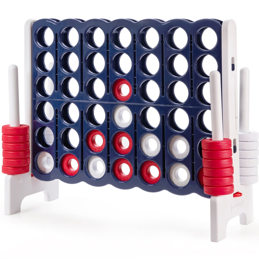 Redsmile Jumbo 4 in a Row 4-to-Score Giant Game Set-White White - Outdoor Backyard Lawn Party Game for Kids Adults