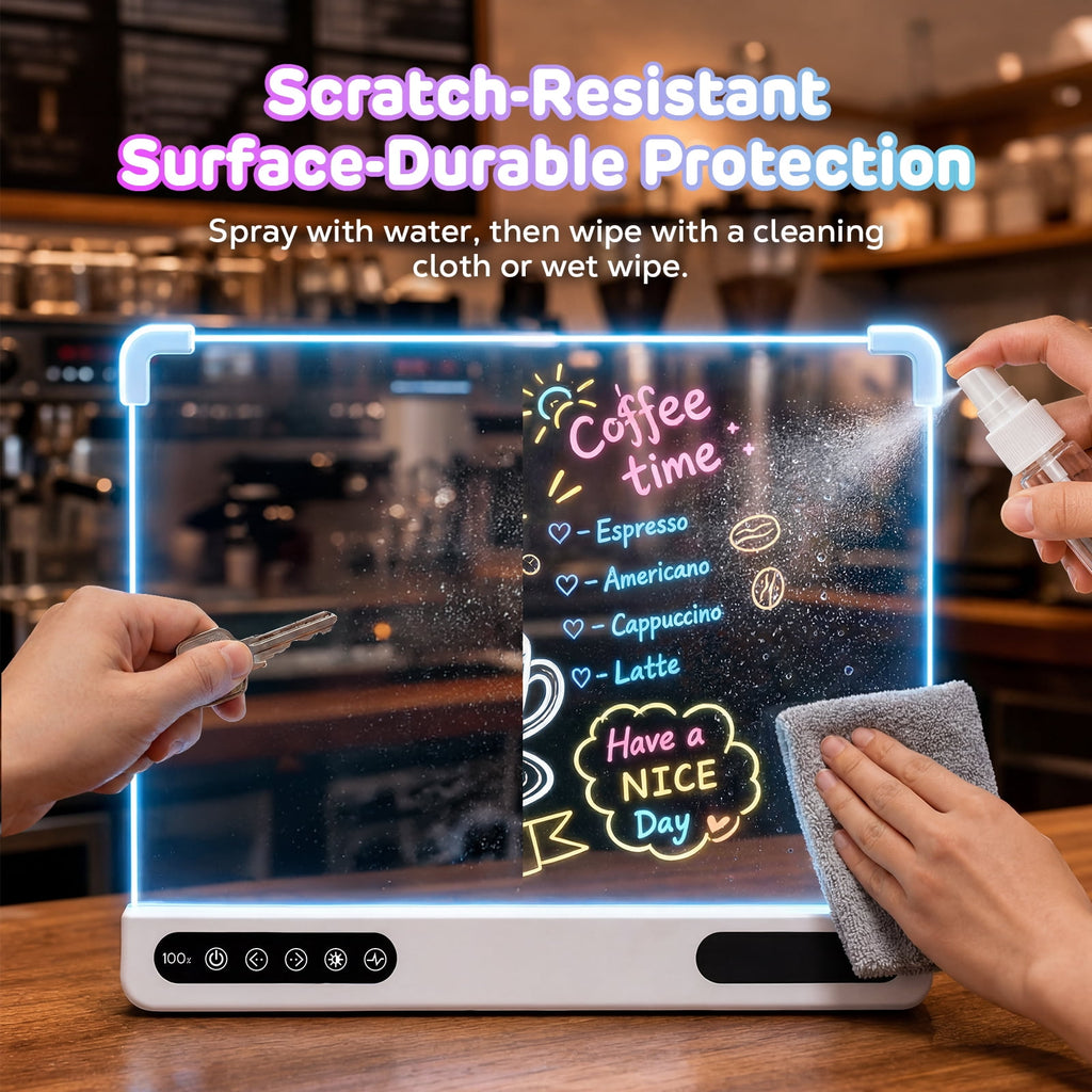 Redsmile Led Drawing Board for Kids,13.7in X 10inRechargeable Light-Up Dry Erase Board with 7 Color Light Modes,Doodle Glow Drawing Board with 7 Markers and Tracing Book,Sketching Gift Toy for Kids