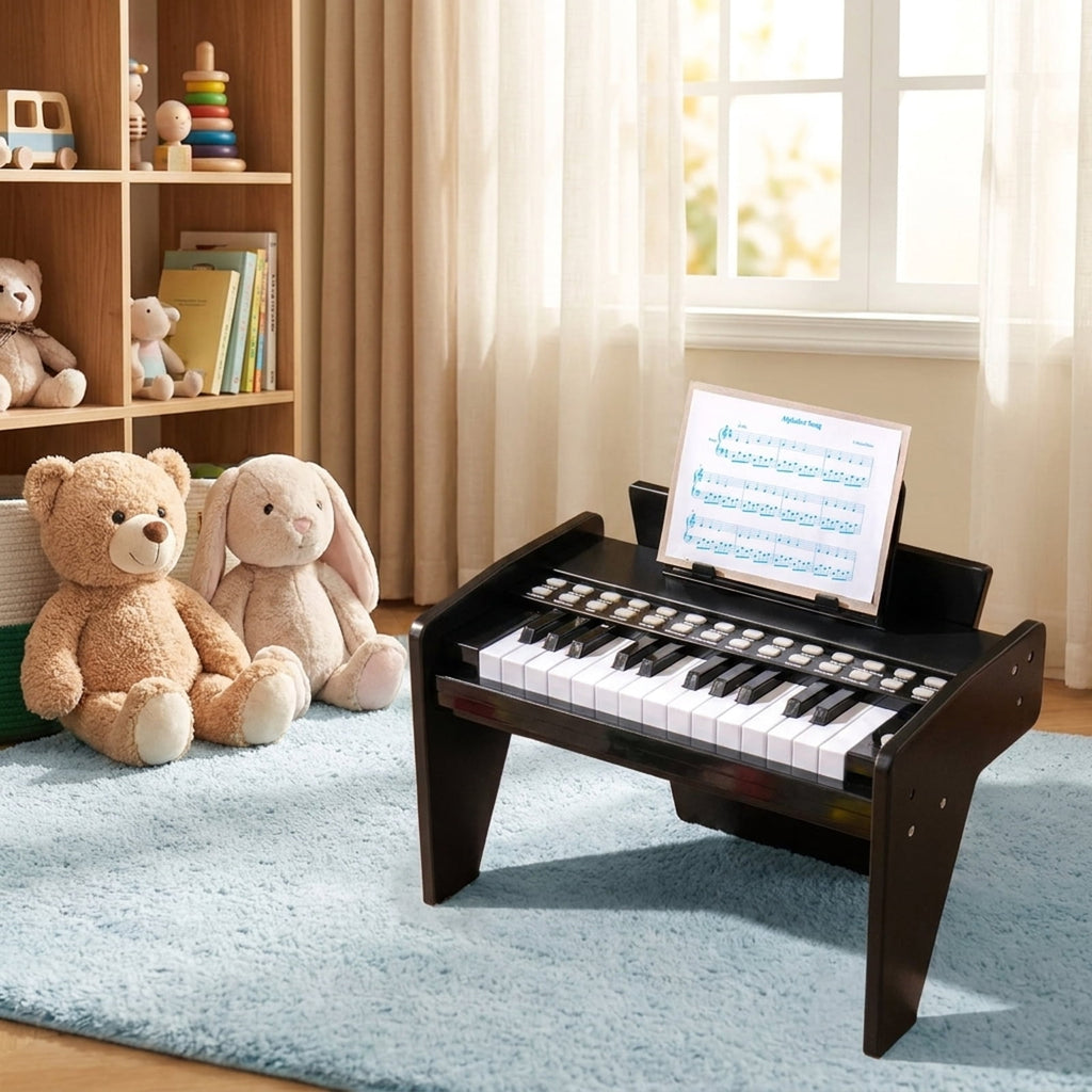 Redsmile 25-Key Kids Piano Keyboard with Adjustable Speed and Volume Control for Kids and Toddlers Age 3 and Up to Play at Home, Black