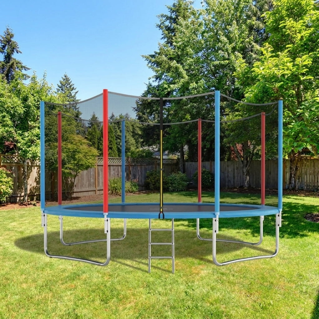 Redsmile 14 Feet Trampoline Pad Replacement Safety Pad with Fixing Straps, Multicolor