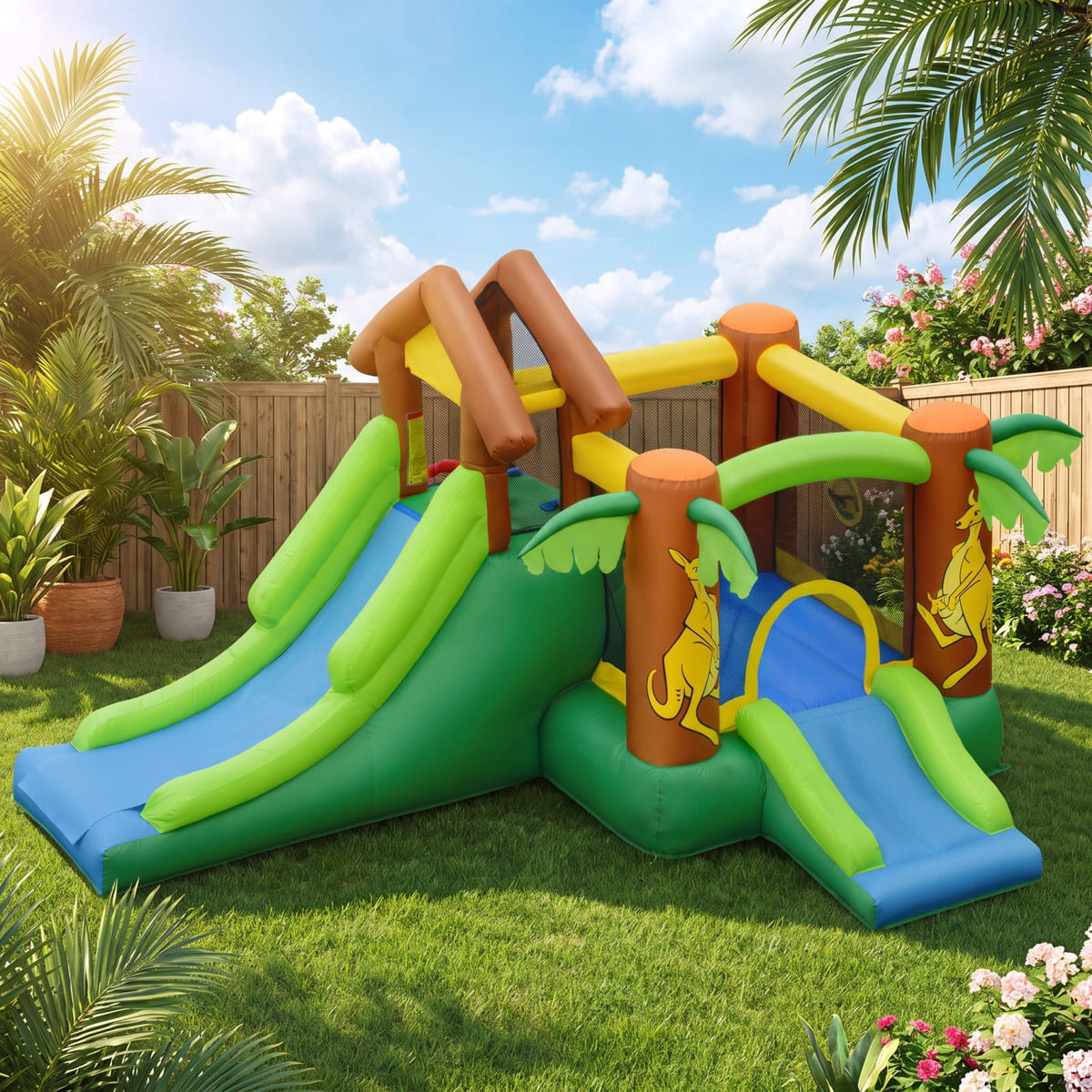 Redsmile Kids Inflatable Jungle Bounce House Castle including Bag without Blower for Toddlers Kids Backyard Summer Water Play