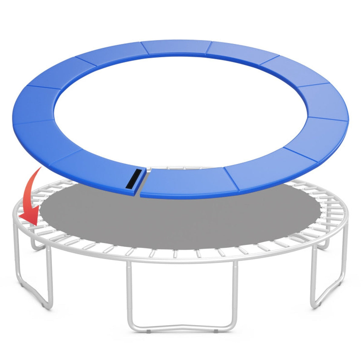 Redsmile 14 Feet Trampoline Pad Replacement Safety Pad with Fixing Straps, Blue