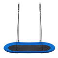 Redsmile 60 Inch Saucer Surf Outdoor Adjustable Swing Set-Blue+Black Blue - Outdoor Backyard Tree Swing for Kids and Adults