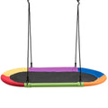Redsmile 60 Inch Saucer Surf Outdoor Adjustable Swing Set-Colorful Multicolor - Outdoor Backyard Tree Swing for Kids and Adults