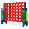 Redsmile Jumbo 4-to-Score Giant Game Set with 42 Jumbo Rings and Quick-Release Slider-Blue Blue - Outdoor Backyard Lawn Party Game for Kids Adults