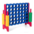 Redsmile Jumbo 4-to-Score Giant Game Set with 42 Jumbo Rings and Quick-Release Slider-Red Red - Outdoor Backyard Lawn Party Game for Kids Adults