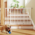 Redsmile 30in-50in Baby Gates for Doorway, Auto Close Pet Gate, Gifts for Mom, Easy Install Pressure Mounted Dog Door, White