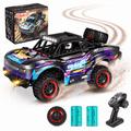 Redsmile 1:18 Fast RC Cars,30 MPH High Speed 4WD Off-Road Remote Control Car with 2 Batteries,2.4 GHz All Terrain RC Truck with LED Lights,Gift for Adults Teens