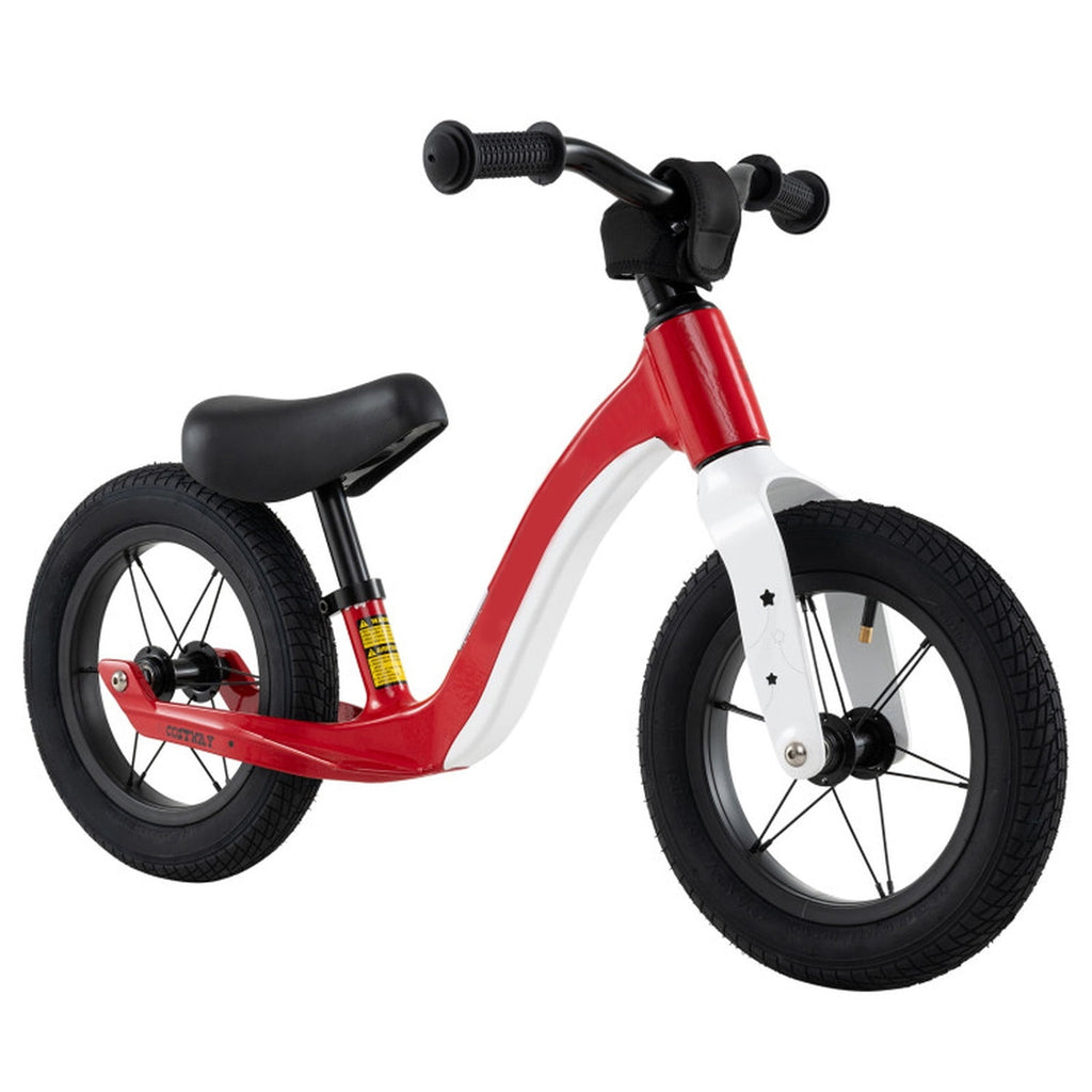 Redsmile 12 Inch Balance Bike for Toddlers, No Pedal Bike with Adjustable Seat and Handlebar, Lightweight Alloy Training Bike, Red
