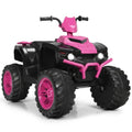 Redsmile 12V Kids Ride On ATV 4-Wheeler Quad with LED Headlights, USB Music Horn, Treaded Tires, High Low Speed, Battery Powered Electric Quad for Boys Girls Age 3-7, Pink