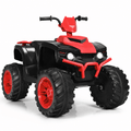 Redsmile 12V Kids Ride On ATV 4-Wheeler Quad with LED Headlights, USB Music Horn, Treaded Tires, High Low Speed, Battery Powered Electric Quad for Boys Girls Age 3-7, Red