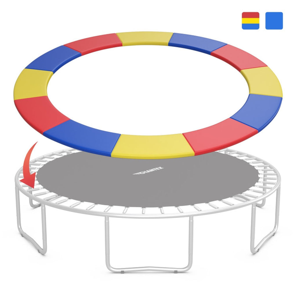 Redsmile 14 Feet Trampoline Pad Replacement Safety Pad with Fixing Straps, Multicolor