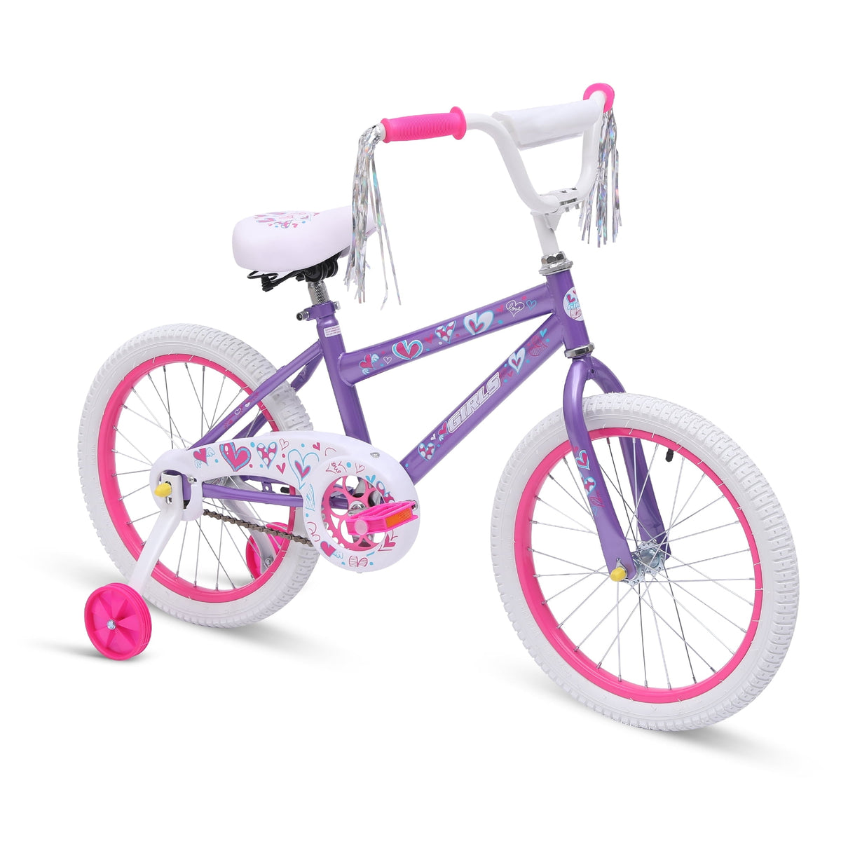 Redsmile 18 in. Kids Bike with Training Wheels, Bicycle for Girls and Boys Ages 3-8 Years, Purple