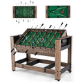 Redsmile 2-in-1 Swivel Foosball and Pool Combo Game Table for Game Room Family Fun Indoor Play Natural