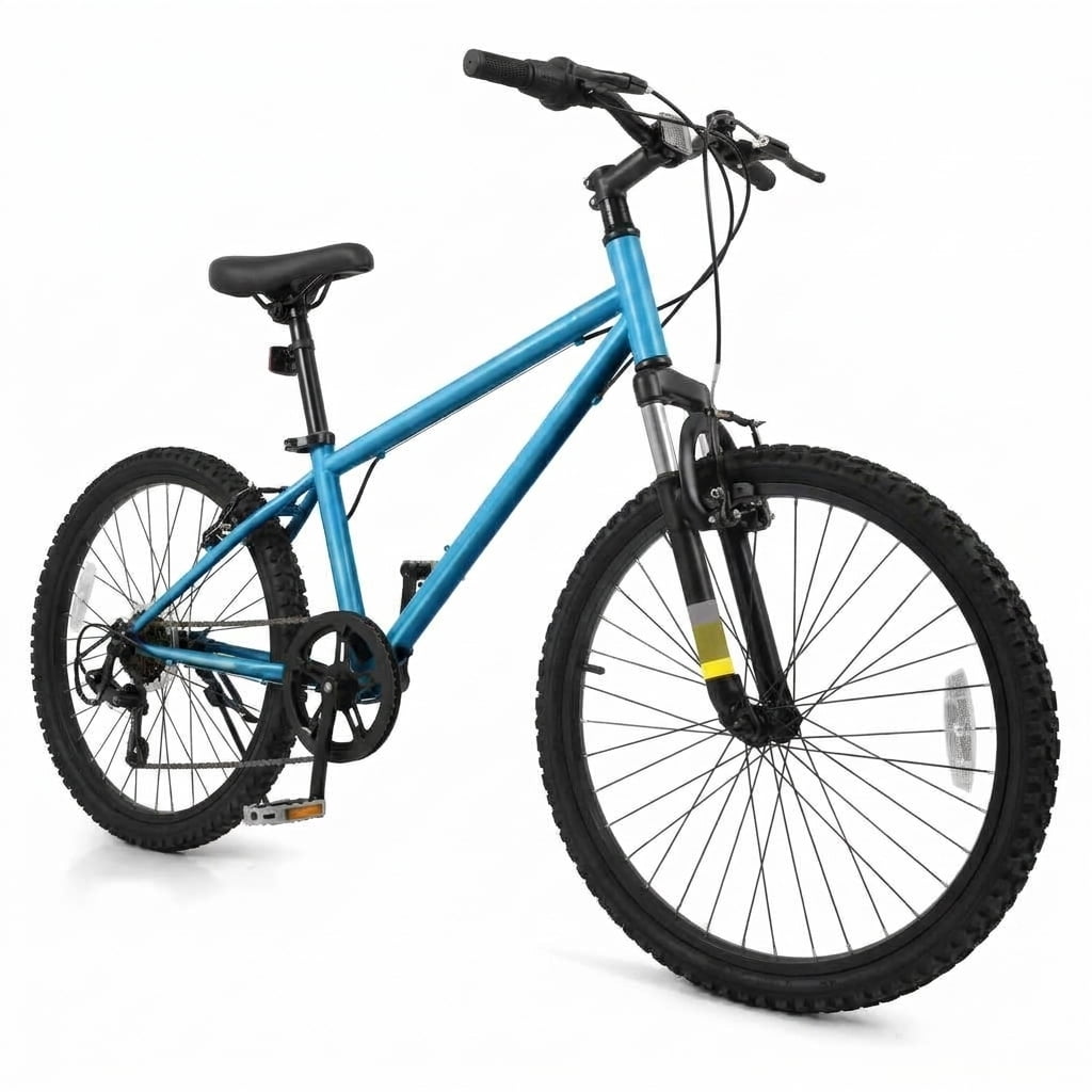 Redsmile 20 Inch Kids Mountain Bike for Boys Girls Ages 8+, 6-Speed Children Bicycle with Suspension Fork and Dual V-Brakes, Adjustable Seat, Pneumatic Tires for Riders 48-60 Inches, Blue