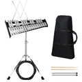 Redsmile 30-Note Glockenspiel Percussion Set with Adjustable Stand and Mallets for Beginner Kids, Black