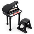 Redsmile 31-Key Kids Piano Keyboard with LED Light-Up Keys and Microphone for Beginners and Young Musicians, Black