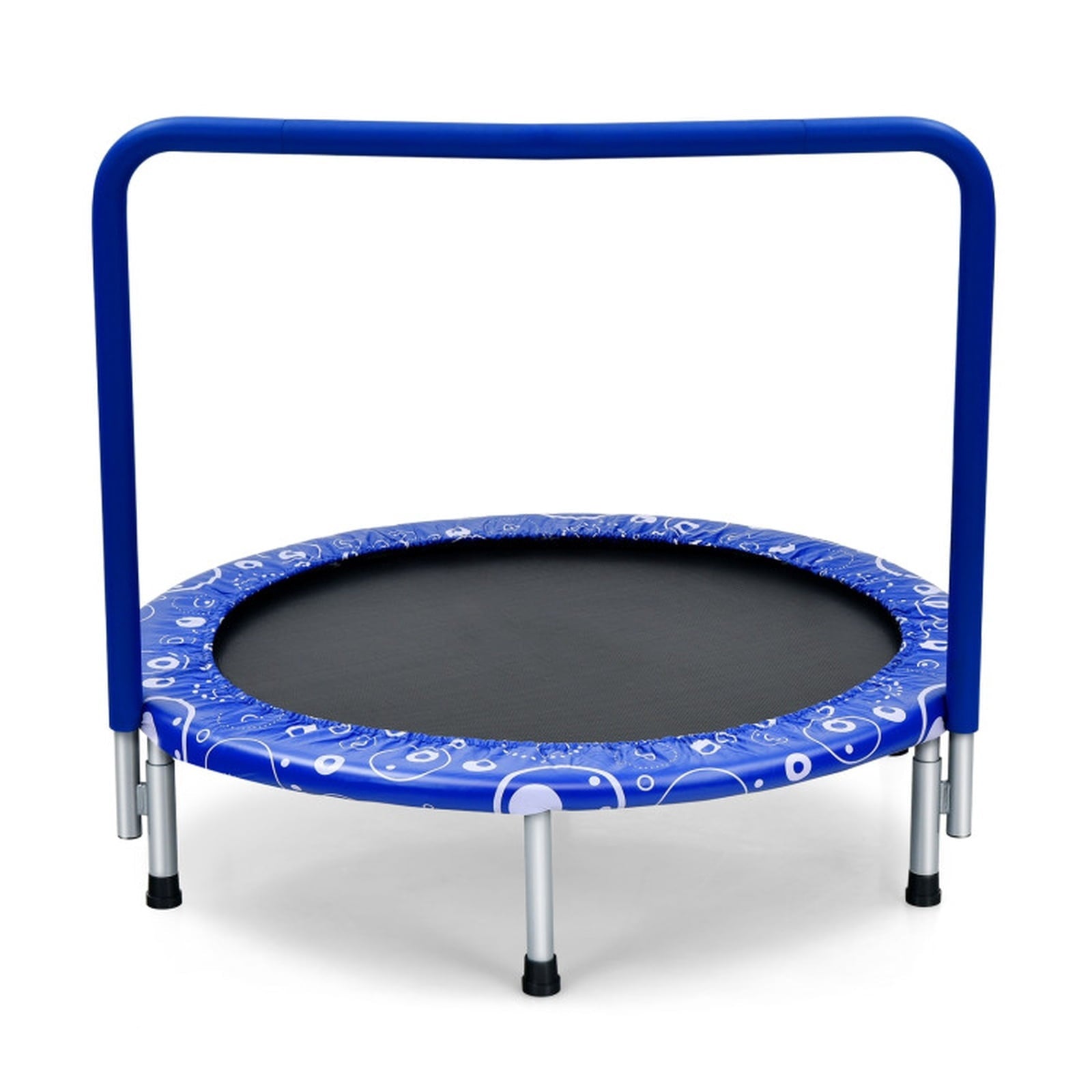 Redsmile 36 Inch Kids Trampoline Mini Rebounder with Full Covered Handrail, Blue