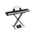 Redsmile 88-Key Electronic Keyboard Piano Set with Adjustable Stand and Dual Speakers for Beginners to Practice at Home or on a Tabletop, Black